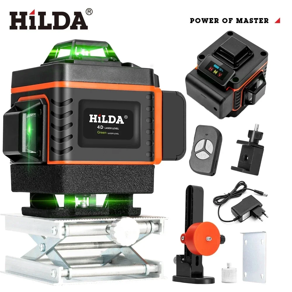HILDA 16/12Lines 4D Laser Leve - đánh giá và giá Laser Level 16 Lines 4D Green