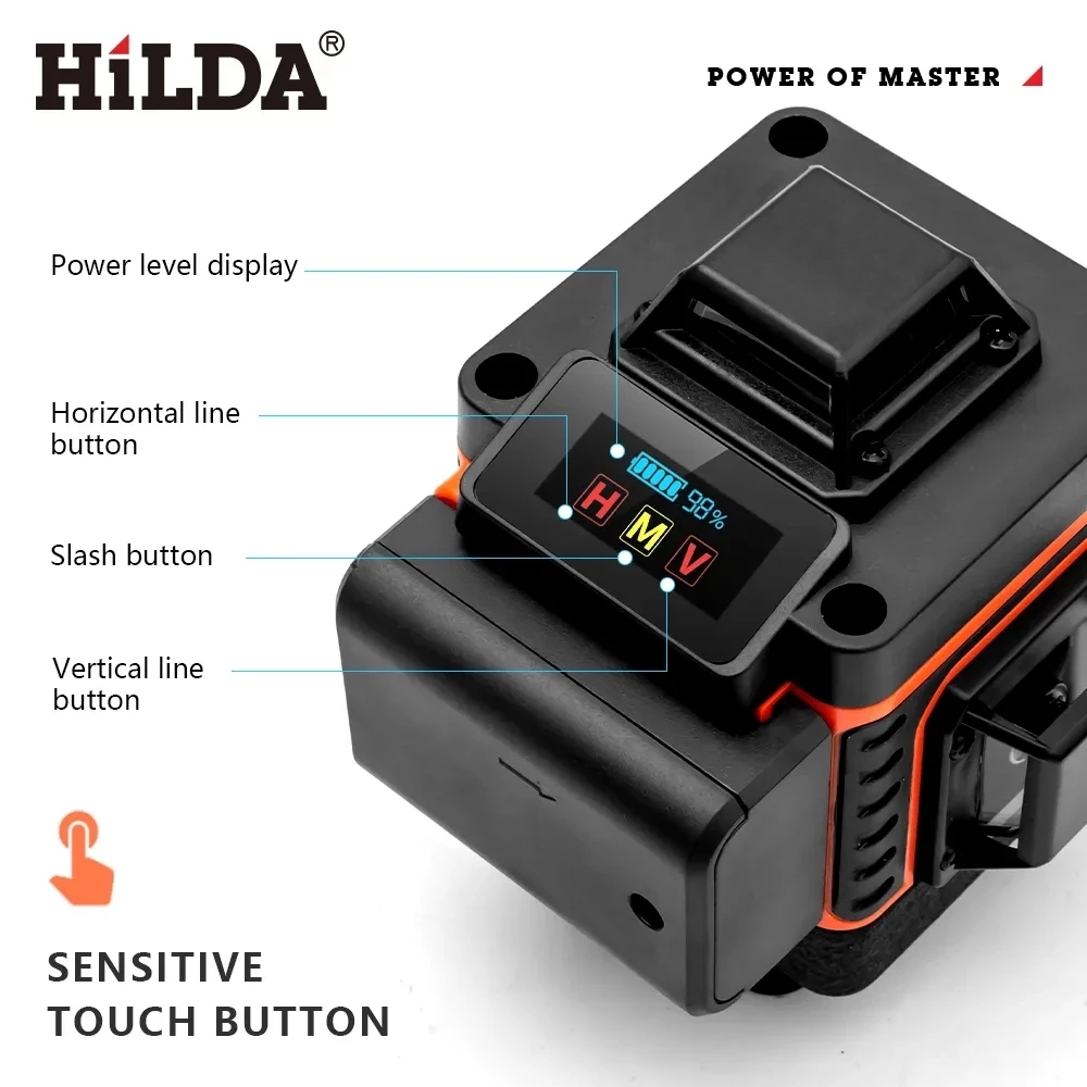 HILDA 16/12Lines 4D Laser Leve - đánh giá và giá Laser Level 16 Lines 4D Green