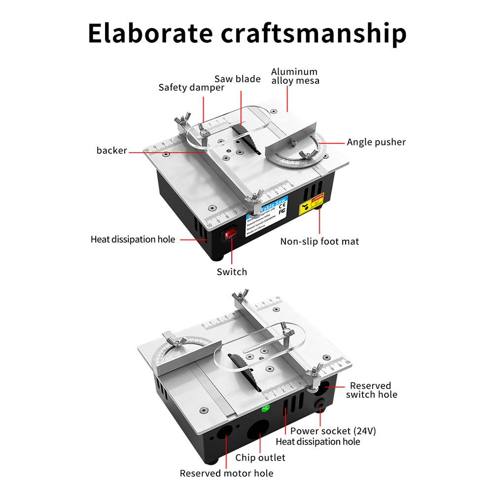 DC24V Household Miniature Wood - đánh giá và giá Mini Table Saw For Woodworking