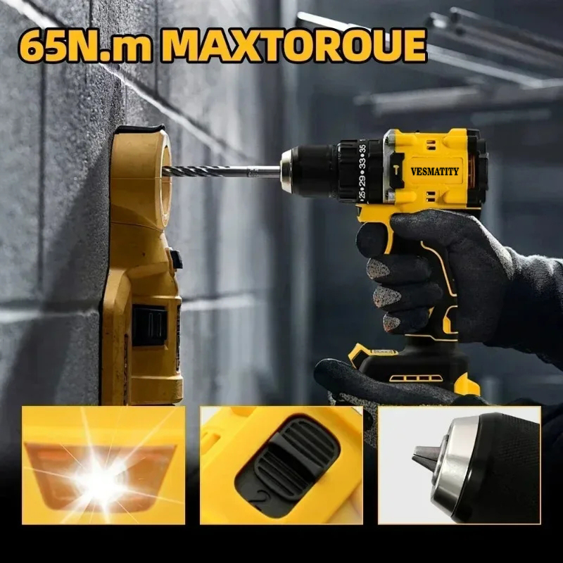 DCD805 Brushless Impact Drill  - đánh giá và giá Brushless Cordless Electric Drill 18V