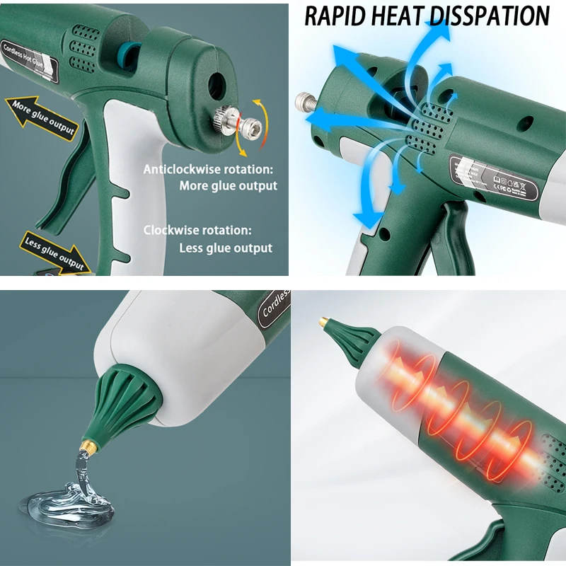 100W Cordless Hot Melt Glue Gu - đánh giá và giá Hot Melt Glue Gun Cordless