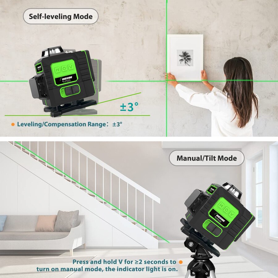 Feidside 16/12 Dòng 4D/3D Lase - đánh giá và giá Laser Level 16 Lines 4D Green