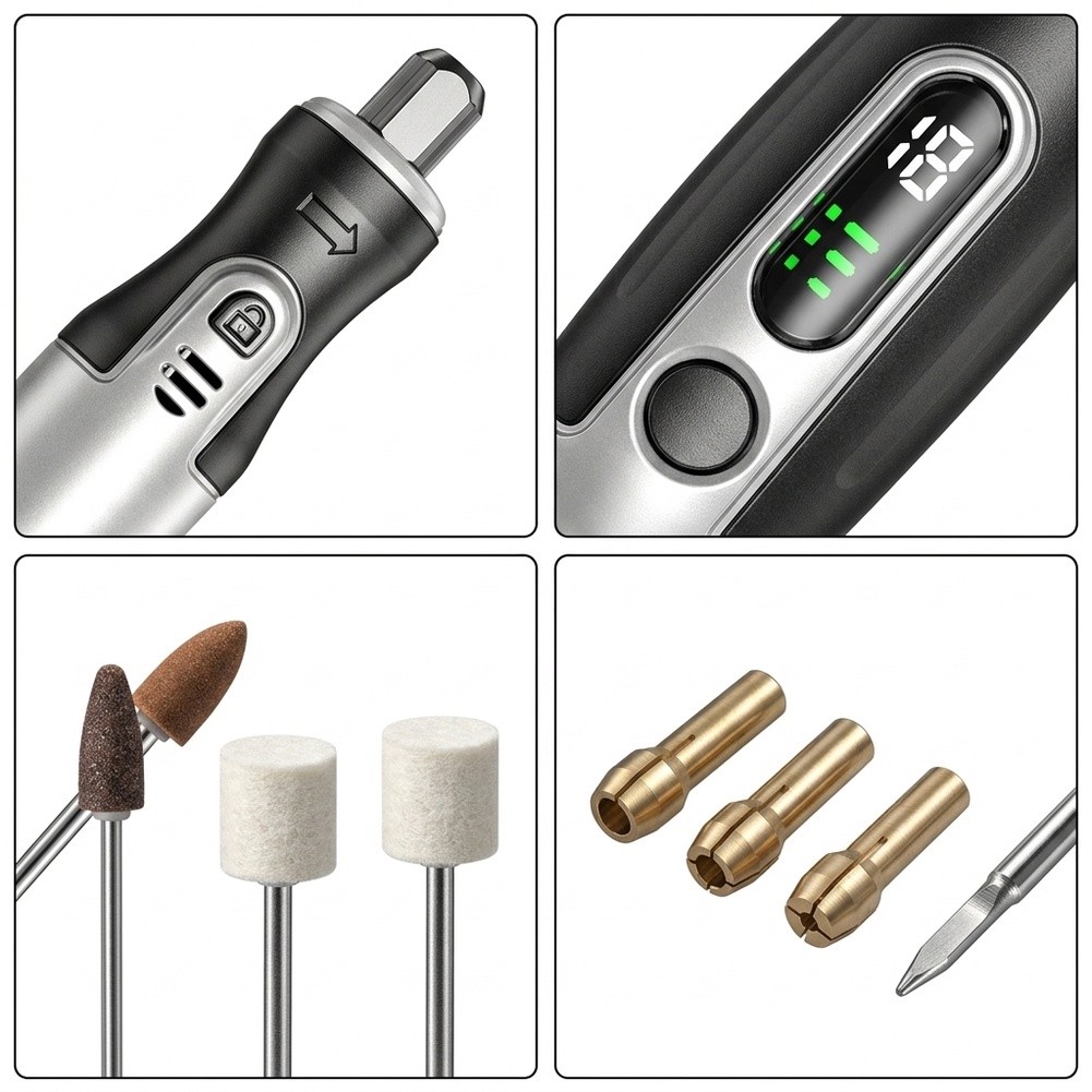 Cordless Electric Rotary Tool  - đánh giá và giá Cordless Rotary Tool Kit Accessories