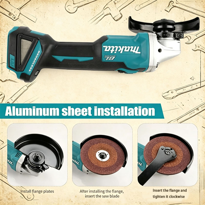 Makita DGA504 18V 6.0Ah 125mm  - đánh giá và giá Brushless Angle Grinder Battery Powered