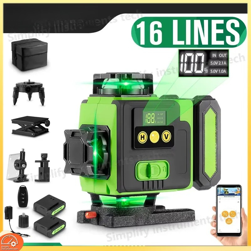 16 Lines 4D Laser Level with A - đánh giá và giá Laser Level 16 Lines 4D Green