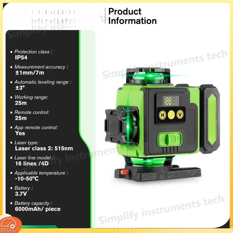 16 Lines 4D Laser Level with A - đánh giá và giá Laser Level 16 Lines 4D Green