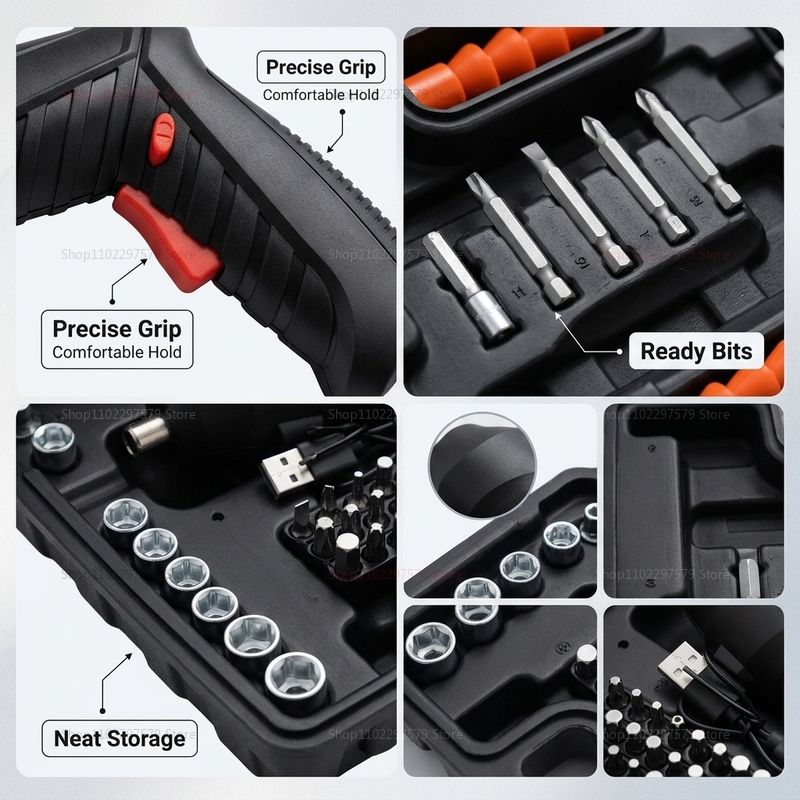 47Pcs Rechargeable Electric Sc - đánh giá và giá Electric Screwdriver Rechargeable Usb