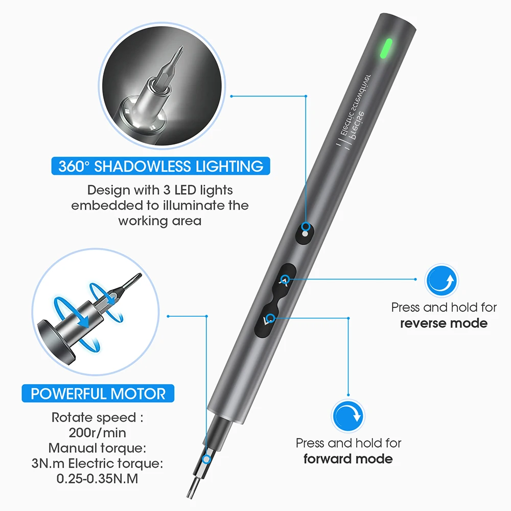Thuật Điện Cho Sửa Chữa Di Độn - đánh giá và giá Electric Screwdriver Rechargeable Usb