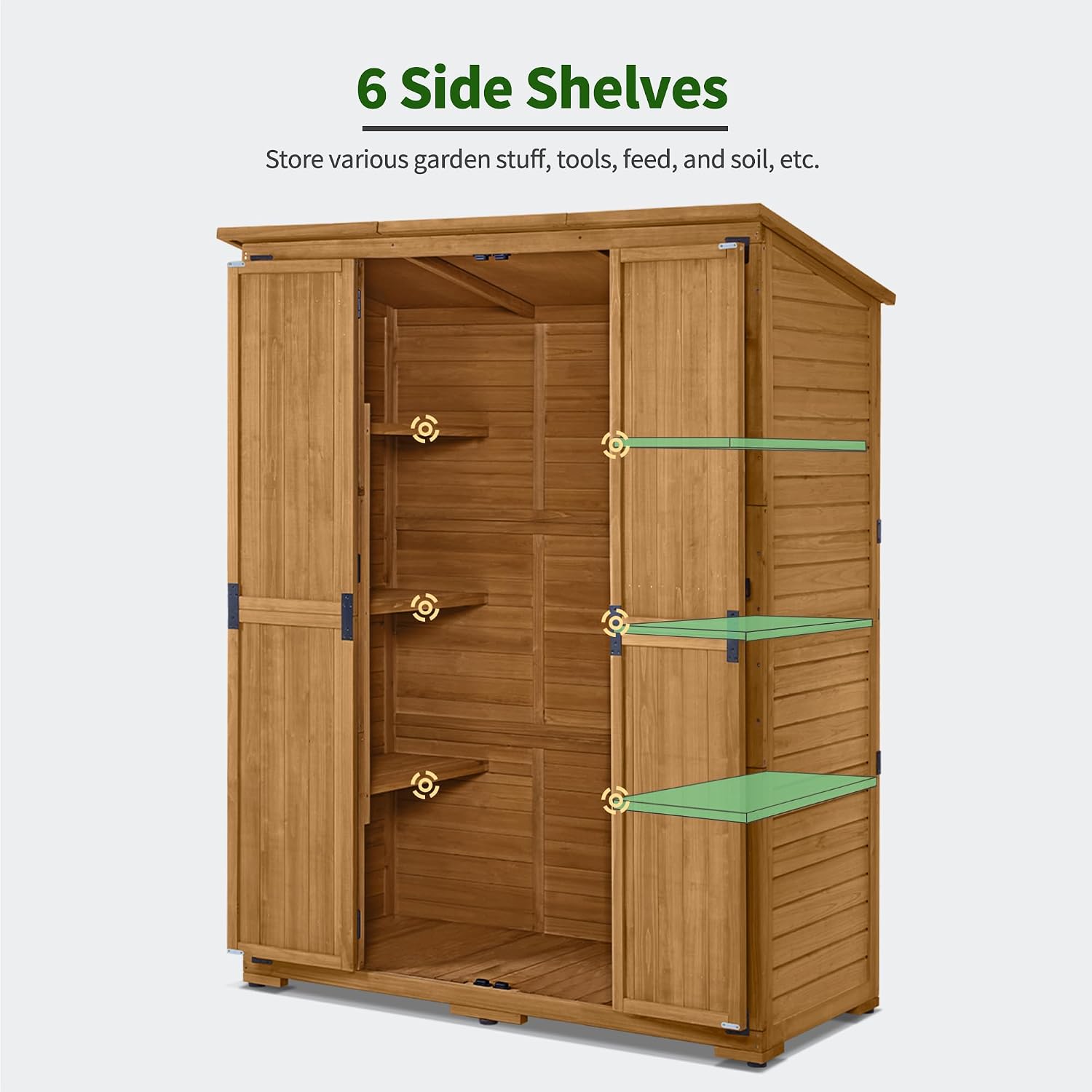 Outdoor Storage Cabinet with S - đánh giá và giá Garden Tools