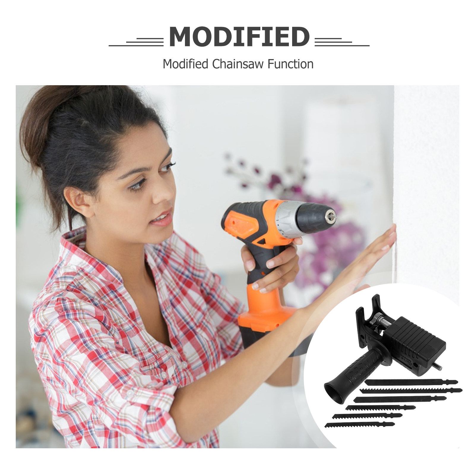 7 Piece Set Electric Drill Con - đánh giá và giá Reciprocating Saw Attachment Drill