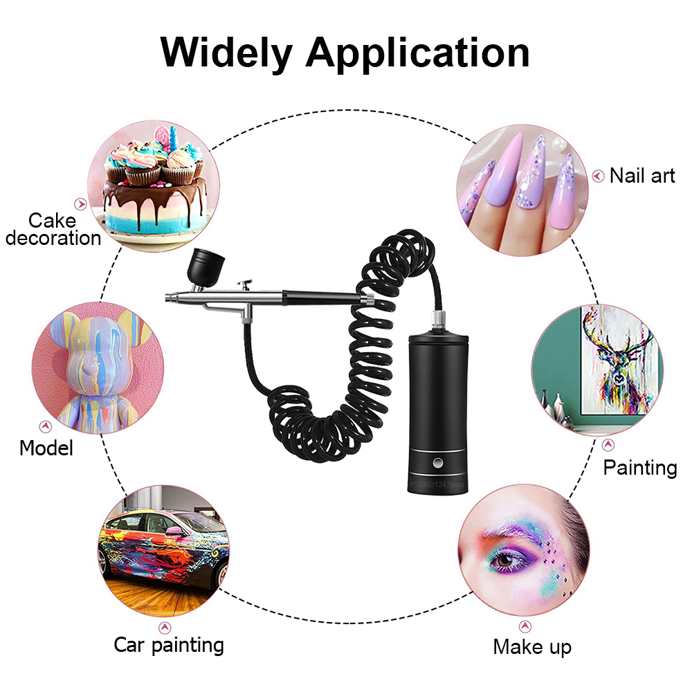 Airbrush Nail With Compressor  - đánh giá và giá Airbrush Kit With Mini Compressor