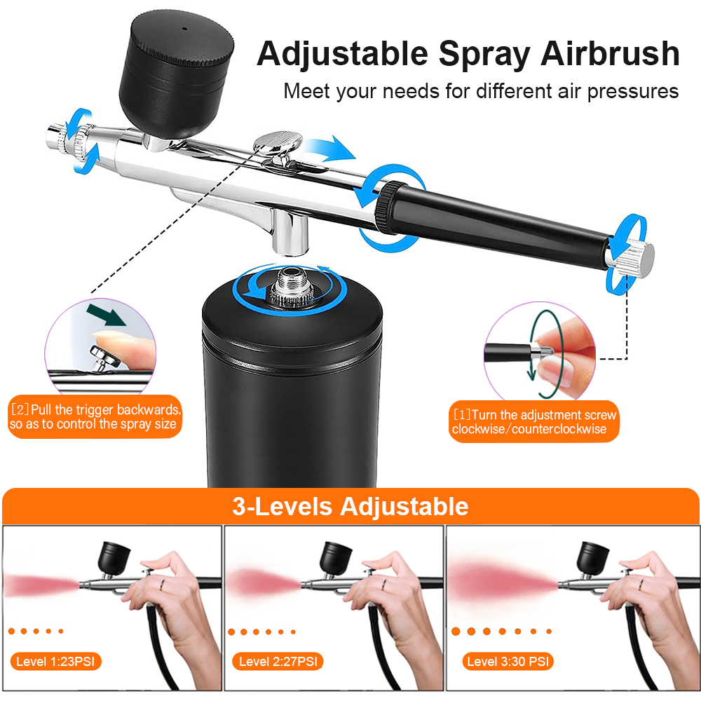 Airbrush Nail With Compressor  - đánh giá và giá Airbrush Kit With Mini Compressor