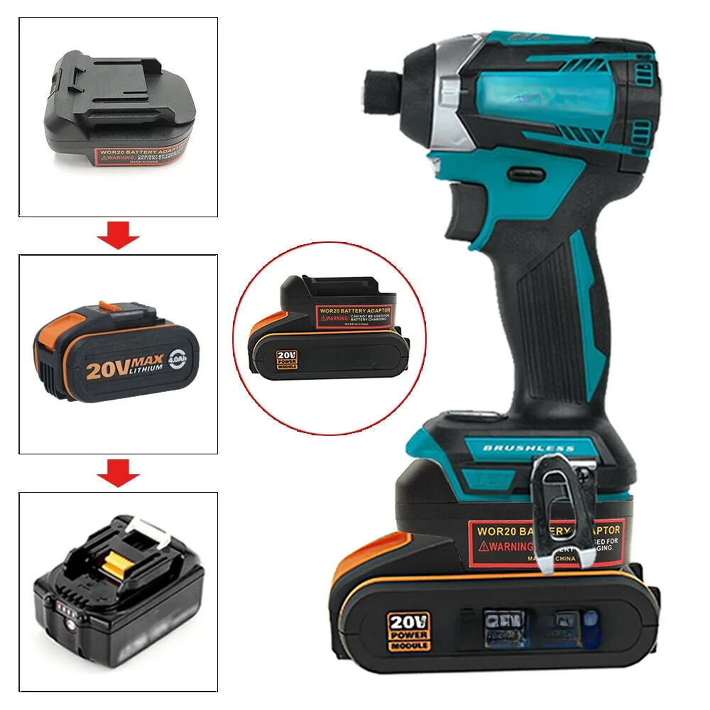 Converter Battery Adapter For  - đánh giá và giá Brushless Cordless Electric Drill 18V