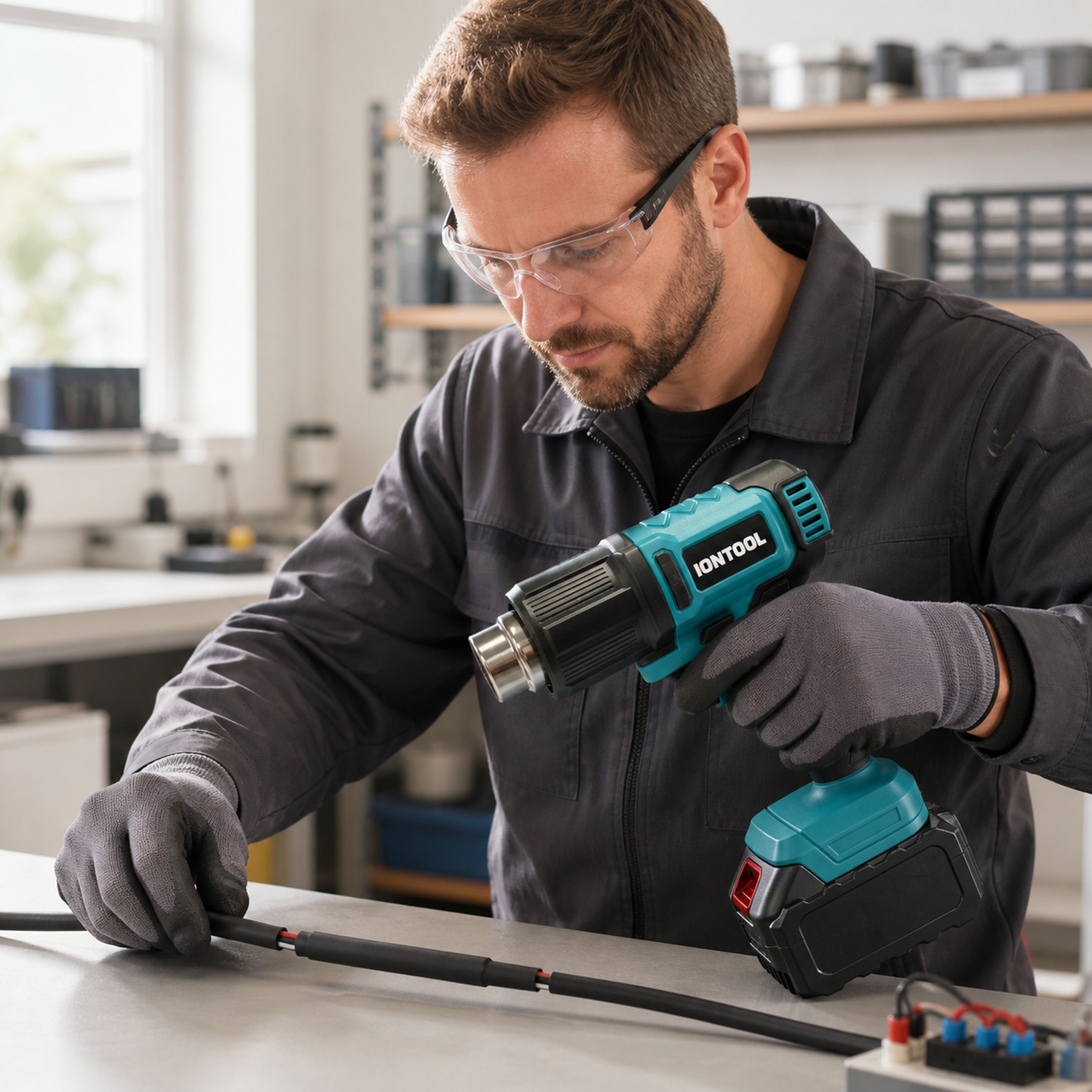 IONTOOL 250/500LPM 550℃ Cordle - đánh giá và giá Cordless Heat Gun For Shrink Tubing