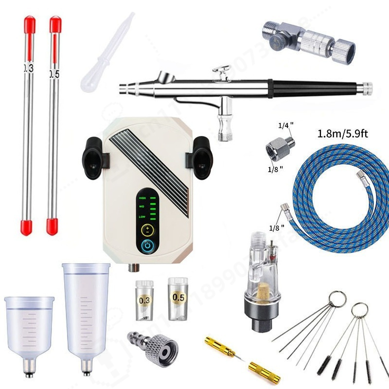 Mini Airbrush Compressor Kit,  - đánh giá và giá Airbrush Kit With Mini Compressor