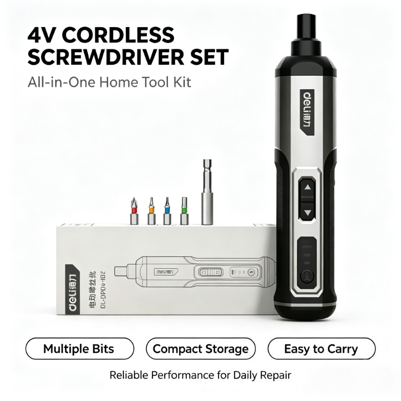 Deli 4V 3‑Speed Cordless Elect - đánh giá và giá Electric Screwdriver Rechargeable Usb