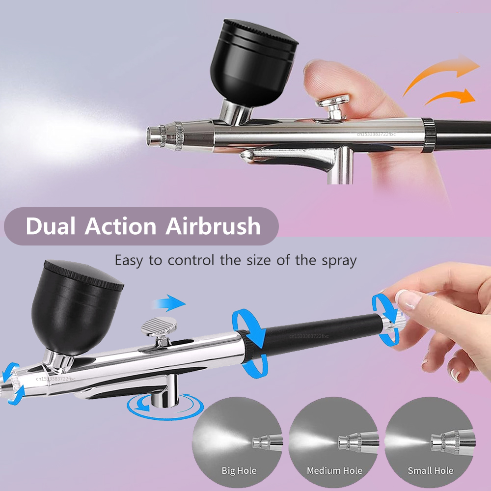 Pro Grade Airbrush Gun Head wi - đánh giá và giá Airbrush Kit With Mini Compressor
