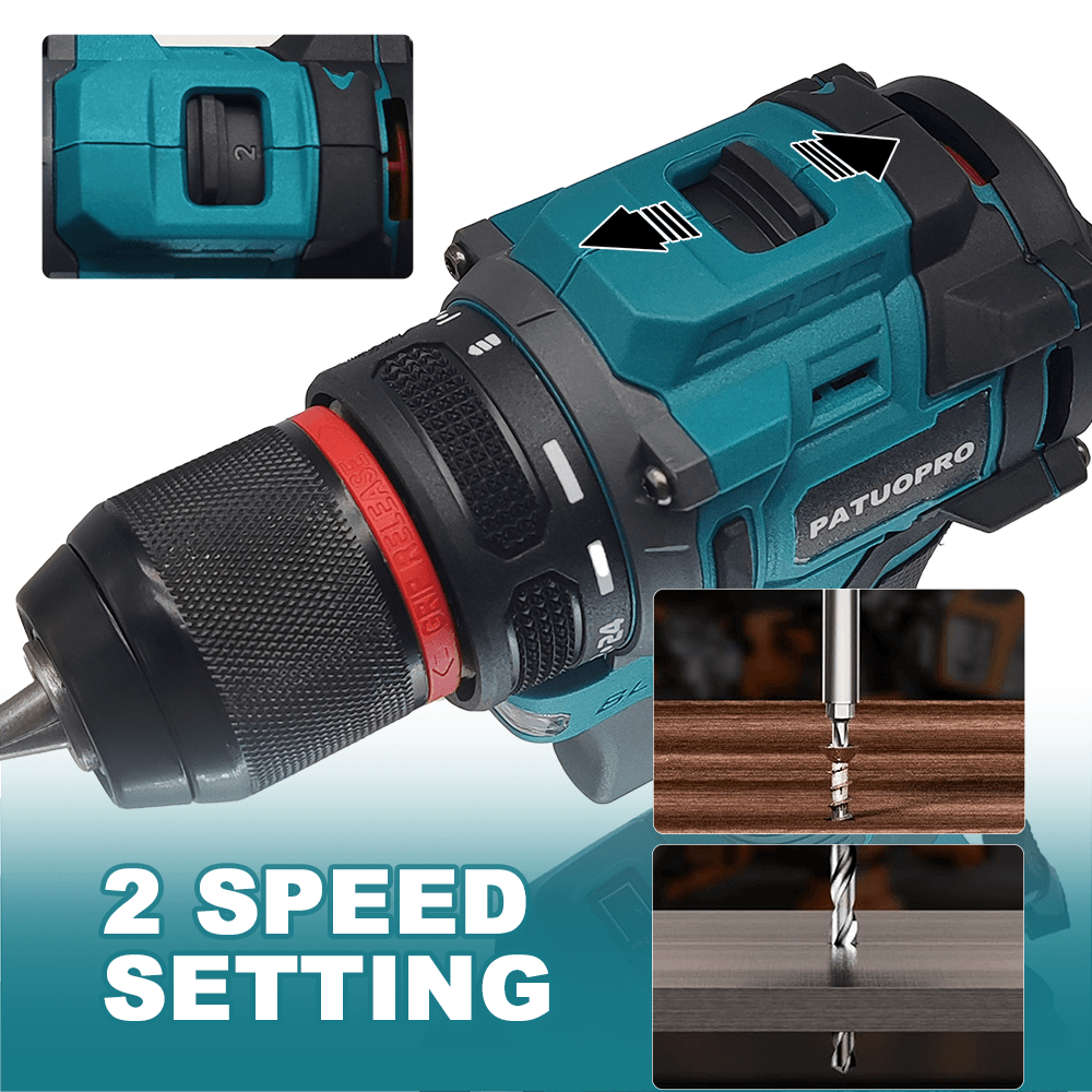 Brushless 10mm Electric Drill  - đánh giá và giá Brushless Cordless Electric Drill 18V