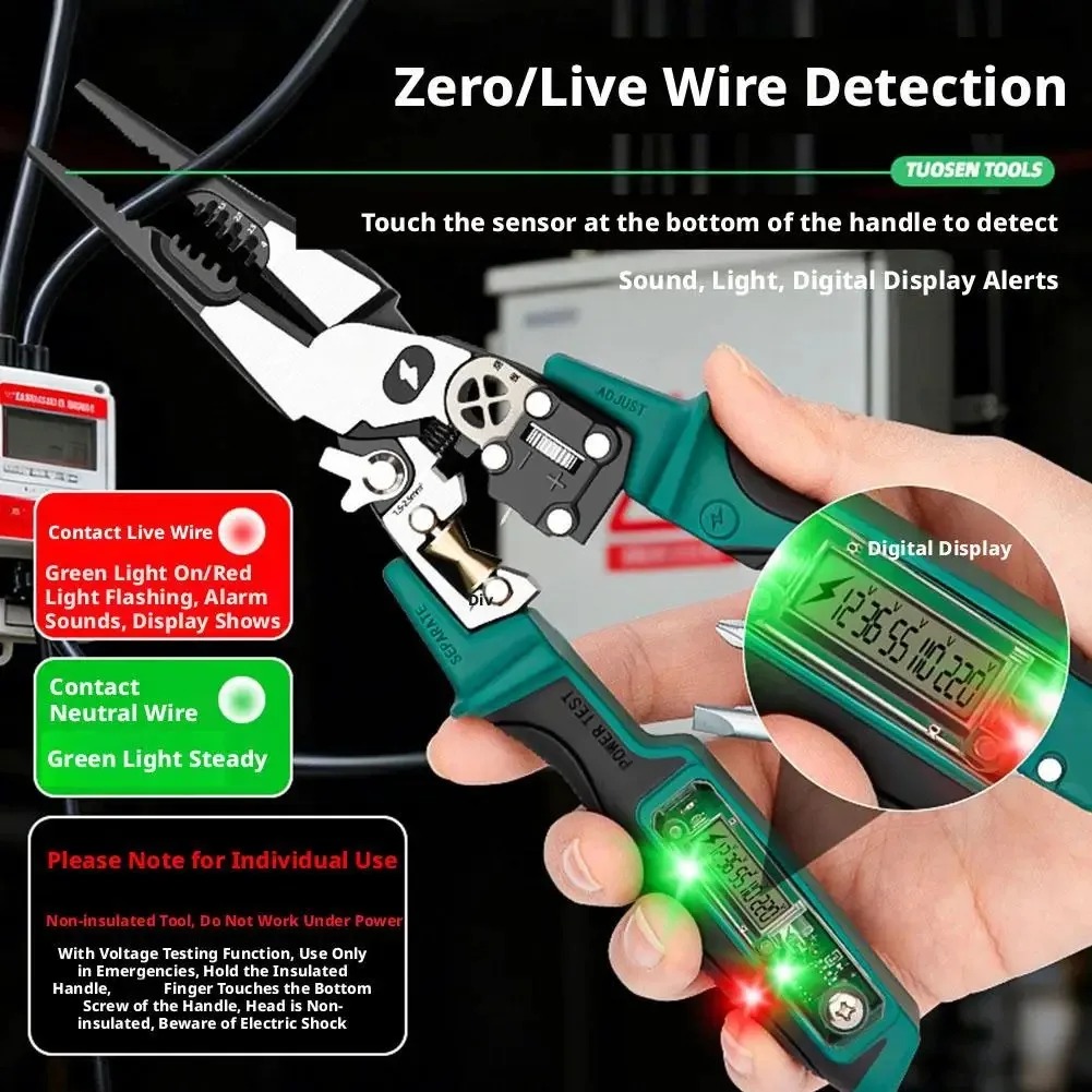 Electrician Pliers with Digita - đánh giá và giá Automatic Wire Stripper Cutter