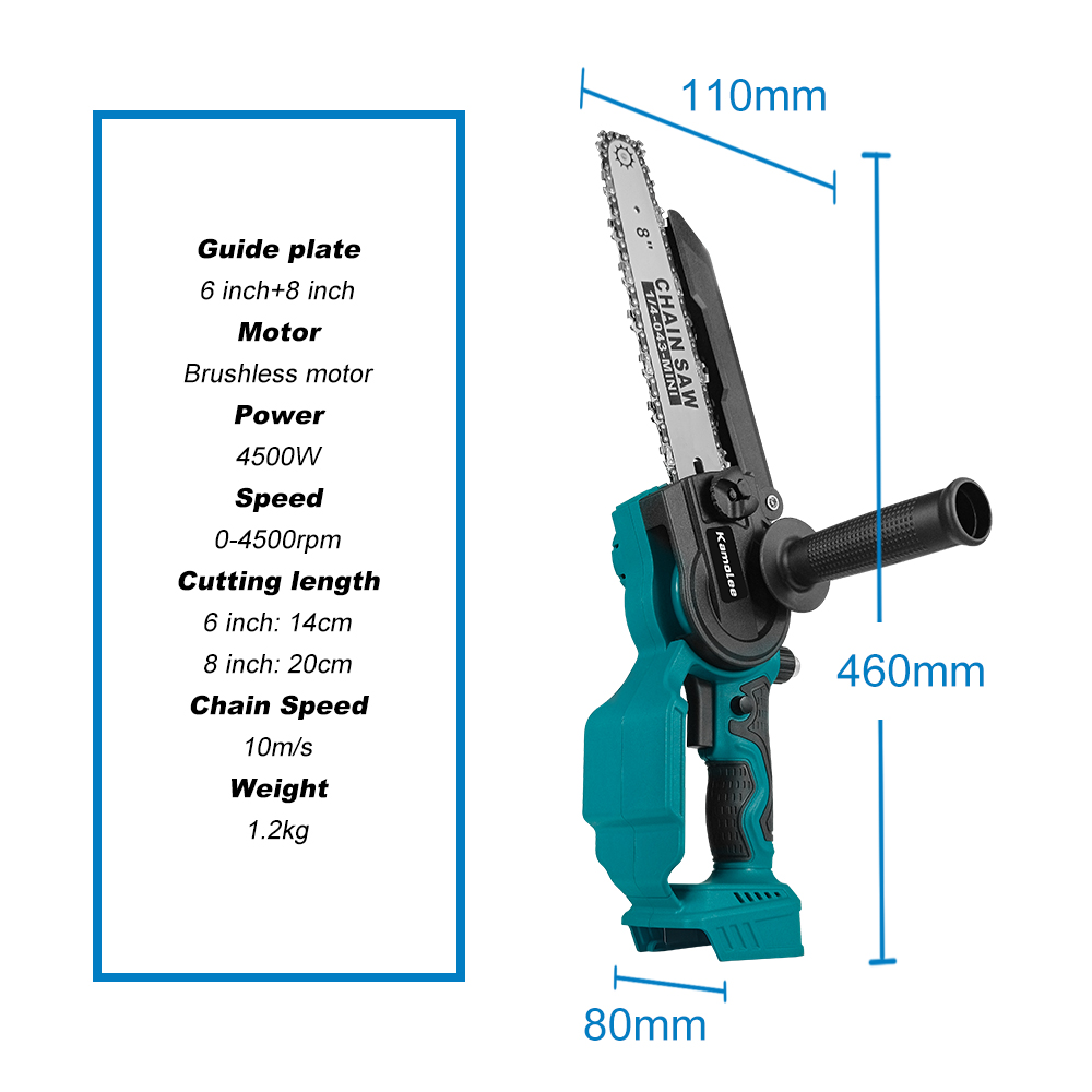 Kamolee 6 Inch 8 Inch Mini Bru - đánh giá và giá Mini Electric Chainsaw 6 Inch