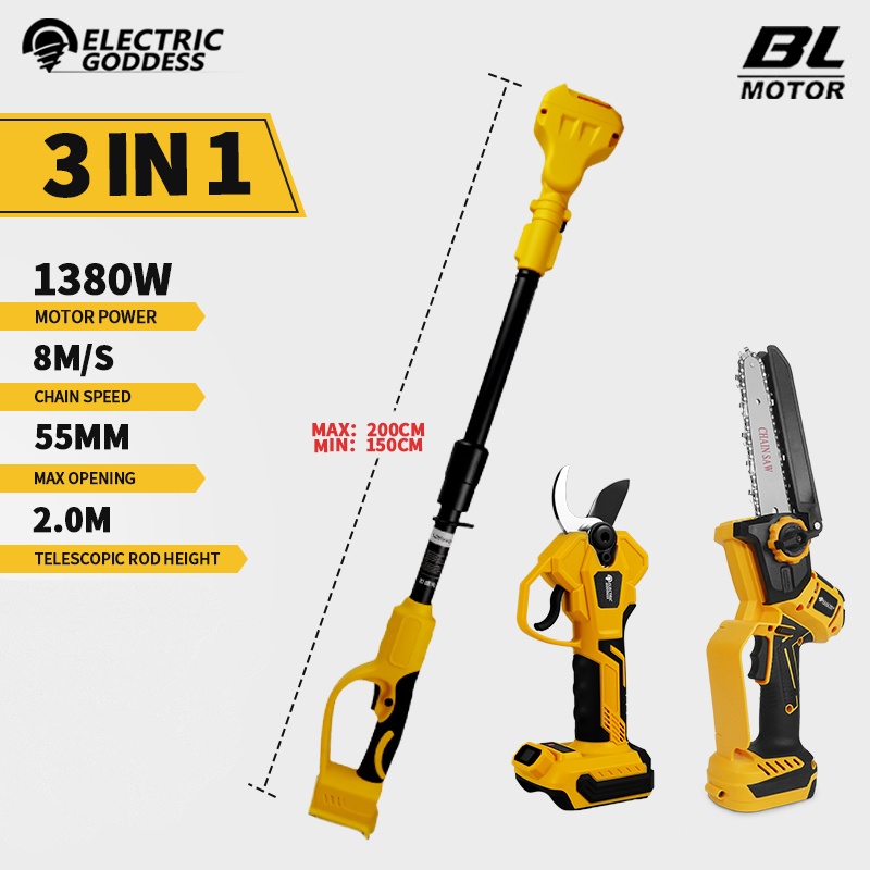 Brushless 6 Inch Electric Chai - đánh giá và giá Mini Electric Chainsaw 6 Inch