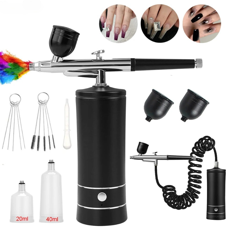 Airbrush Nail Art Painting Kit - đánh giá và giá Airbrush Kit With Mini Compressor