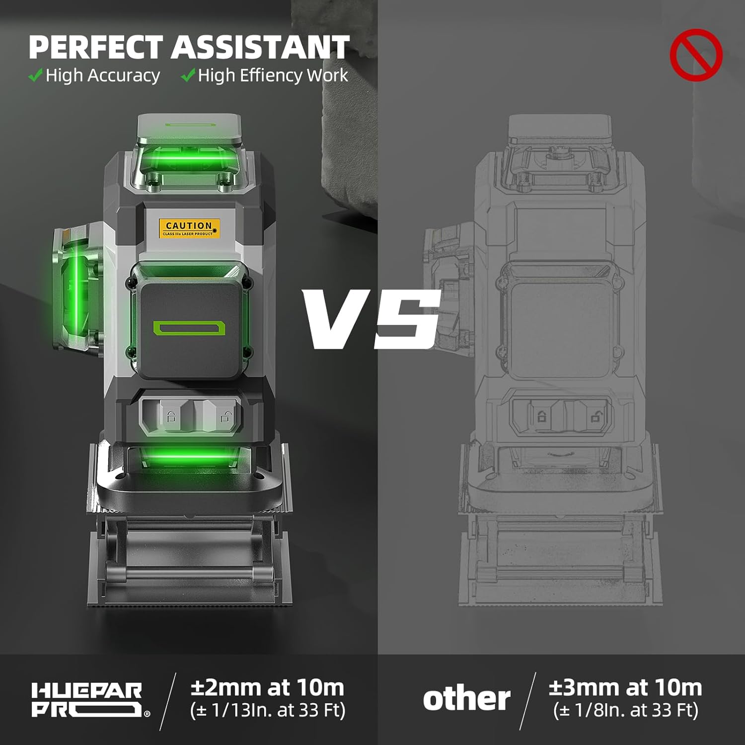 Huepar Professional 4D Cross L - đánh giá và giá Laser Level 16 Lines 4D Green