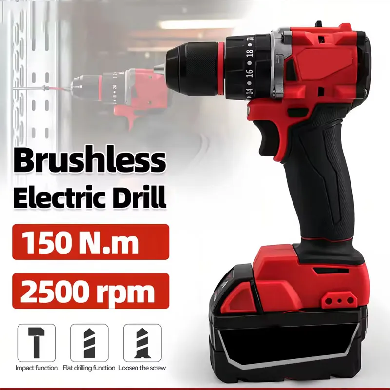 Small Electric Brushless Impac - đánh giá và giá Brushless Cordless Electric Drill 18V