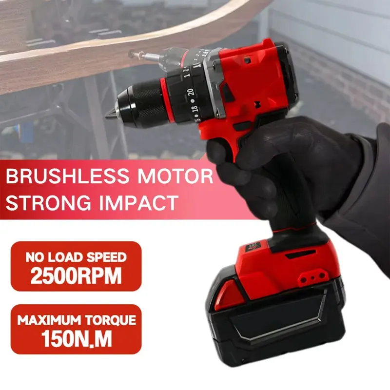Small Electric Brushless Impac - đánh giá và giá Brushless Cordless Electric Drill 18V