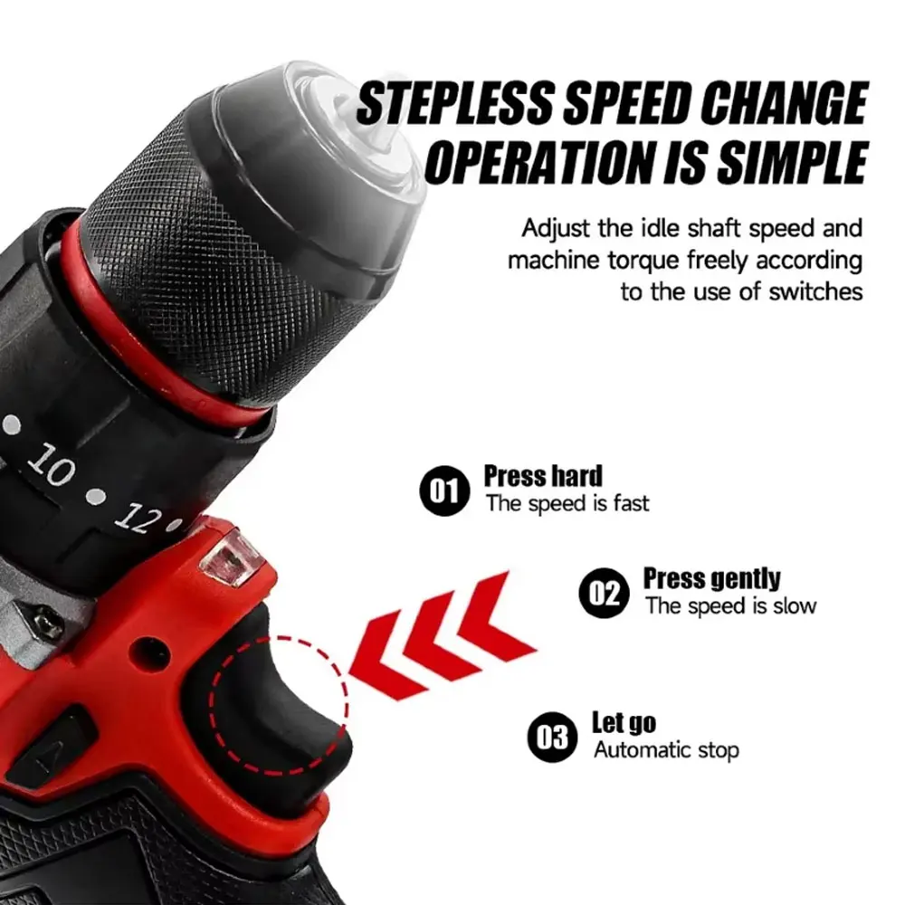 Small Electric Brushless Impac - đánh giá và giá Brushless Cordless Electric Drill 18V