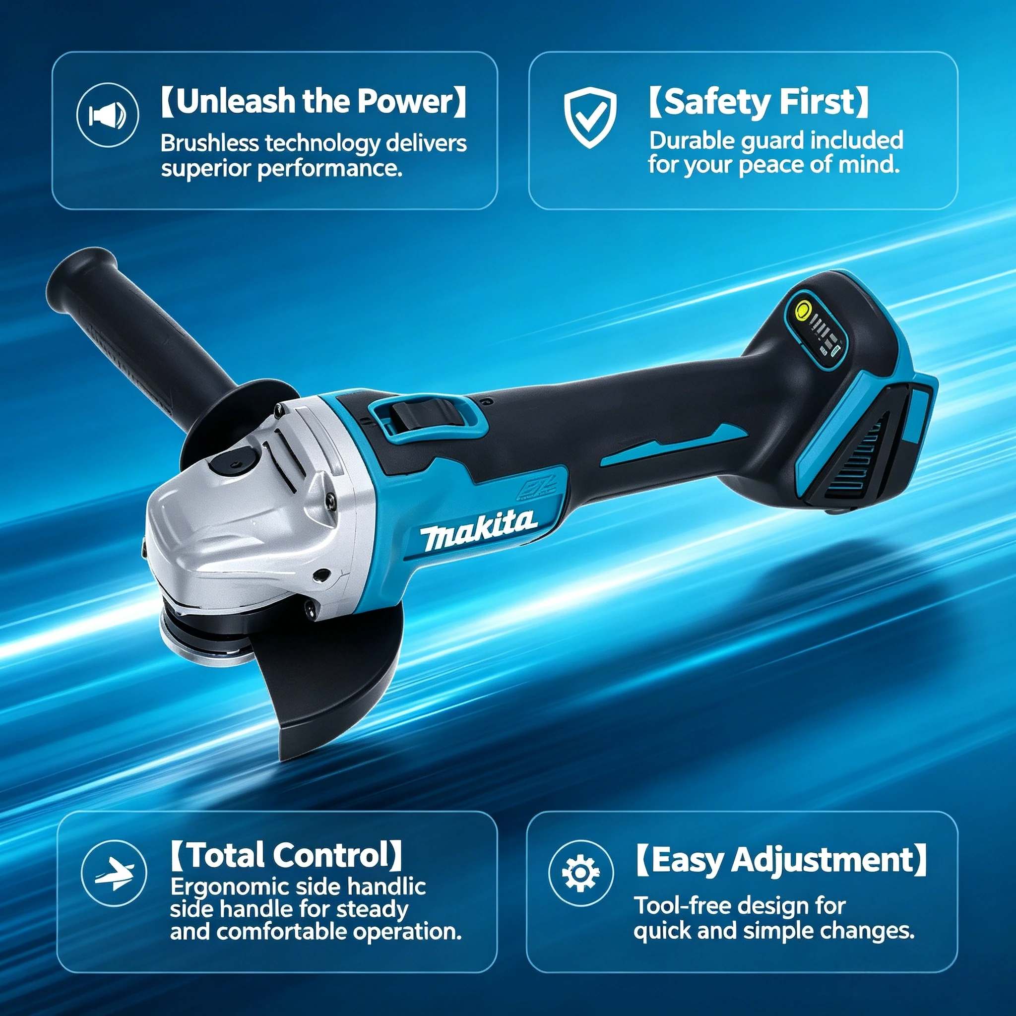 Makita DGA404 125MM Brushless  - đánh giá và giá Brushless Angle Grinder Battery Powered